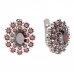 BG earring oval 280-07 - Metal: Silver 925 - rhodium, Stone: Garnet