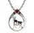 BG granátový přívěšek Býk 047 Stříbro 925 - rhodium Granát