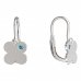 BeKid, Gold kids earrings -828 - Switching on: Brizura 0-3 roky, Metal: White gold 585, Stone: Light blue cubic zircon