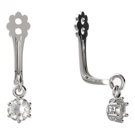 BeKid zlatý kompoment dětské náušnice 3MM - I3 Bílé zlato - 585 Diamant