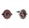BG earring oval -  224 - Metal: Silver 925 - rhodium, Stone: Garnet