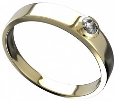 BG zlatý diamantový snubní prsten F/551m