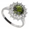 BG ring circular 096-I - Metal: Silver 925 - rhodium, Stone: Garnet