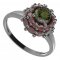 BG prsten kulatý 751-I - Kov: Stříbro 925 - rhodium, Kámen: Granát