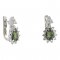 BG earring drop stone  509-87 - Metal: Silver 925 - rhodium, Stone: Garnet