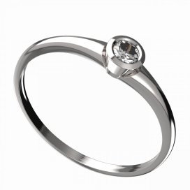 BG zlatý diamantový prstýnek 551 I Bílé zlato - 585 Diamant lab-grown