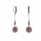 BG earring pearl 540-B94 - Metal: Silver - gold plated 925, Stone: Garnet and Tahiti Pearl