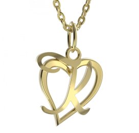 BG zlatý přívěsek písmenko K - 1420 Žluté zlato - 585