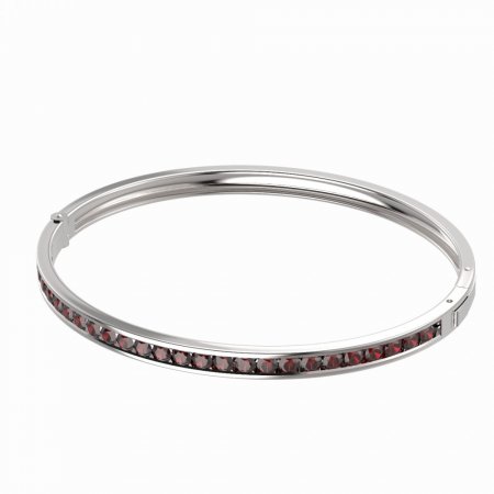BG bracelet 022 - Metal: Silver 925 - rhodium, Stone: Garnet