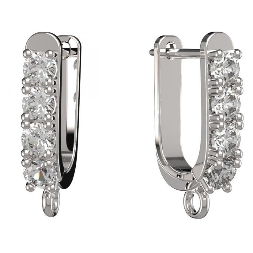 BG zlatý závěs dámské náušnice /96 Bílé zlato - 585 Diamant