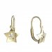 BeKid, Gold kids earrings -824 - Switching on: Brizura 0-3 roky, Metal: Yellow gold 585, Stone: White cubic zircon