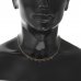 BG necklace 011 - Metal: Silver 925 - rhodium, Stone: Moldavit and garnet