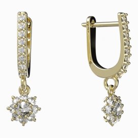 BG zlaté náušnice 886 Žluté zlato - 585 Diamant