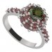 BG ring 751-Z circular - Metal: Silver 925 - rhodium, Stone: Garnet