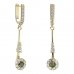 BG earring circular 497-B94 - Metal: Silver 925 - rhodium, Stone: Garnet