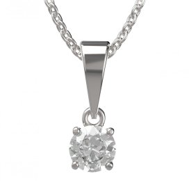 BG zlatý přívěšek  726 Bílé zlato - 585 Diamant