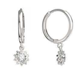 BeKid dětské náušnice 864 Bílé zlato - 585 Diamant