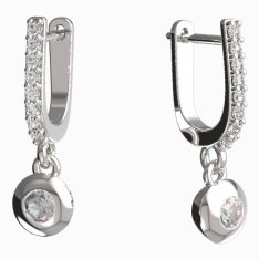 BeKid dětské náušnice 737 Bílé zlato - 585 Diamant
