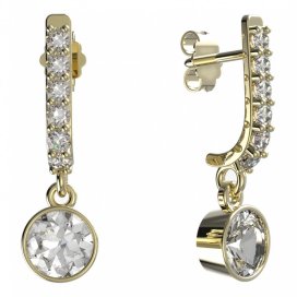 BG zlaté náušnice 724 Žluté zlato - 585 Diamant