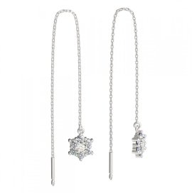 BeKid dětské náušnice hvězdička 109 Bílé zlato - 585 Diamant
