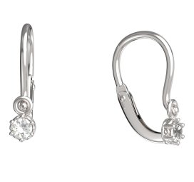 BeKid dětské náušnice 1292 Bílé zlato - 585 Diamant