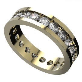 BG zlatý prstýnek 501 Žluté zlato - 585 Diamant