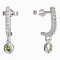 BeKid, Gold kids earrings -101 - Switching on: Chain 9 cm, Metal: Yellow gold 585, Stone: Green cubic zircon