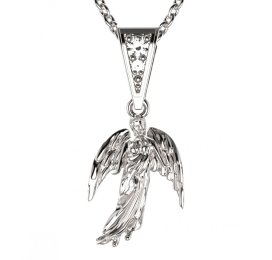 BG zlatý přívěšek anděl 1175 Bílé zlato - 585 Bílý kubický zirkon