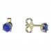 BeKid, Gold kids earrings -1293 - Switching on: Puzeta, Metal: Yellow gold 585, Stone: Dark blue cubic zircon