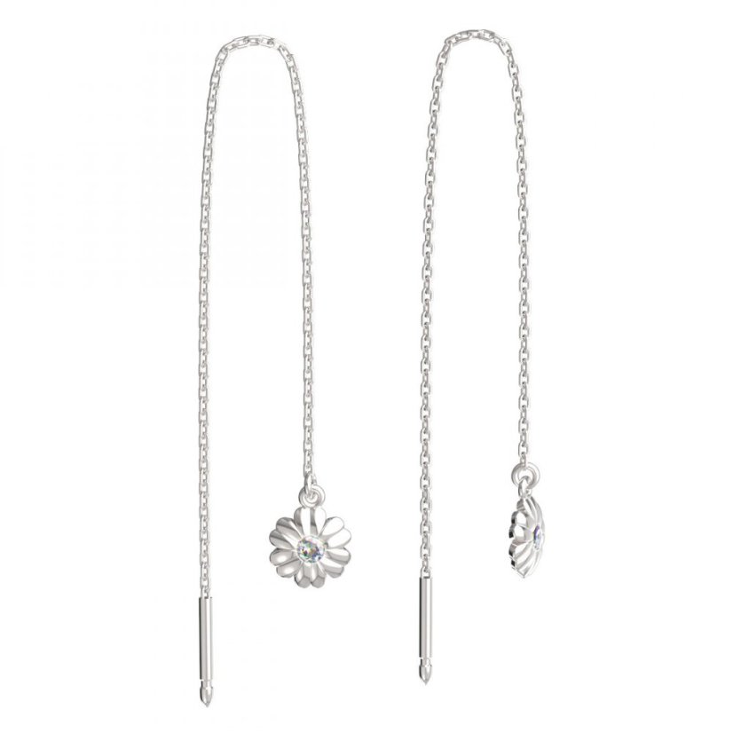 BeKid dětské náušnice kvítek 841 Bílé zlato - 585 Diamant
