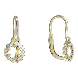 BeKid dětské náušnice 855 Bílé zlato - 585 Diamant