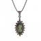 BG pendant oval 513-G - Metal: Silver 925 - rhodium, Stone: Garnet