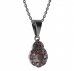BG pendant circular 991-0 - Metal: Silver 925 - rhodium, Stone: Garnet