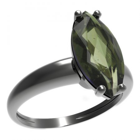 BG prsten s oválným kamenem 481-I - Kov: Stříbro 925 - rhodium, Kámen: Granát