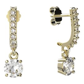 BG zlaté náušnice 726 Žluté zlato - 585 Diamant