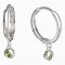 BeKid, Gold kids earrings -101 - Switching on: Puzeta, Metal: White gold 585, Stone: Green cubic zircon