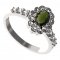 BG ring 433-Z oval - Metal: Silver 925 - rhodium, Stone: Garnet
