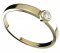 BG zlatý snubní prsten E/550m - Kov: Žluté zlato 585, Kámen: Bílý kubický zirkon