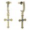 BeKid, Gold kids earrings -1110 - Switching on: Chain 9 cm, Metal: Yellow gold 585, Stone: Diamond
