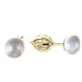 BeKid dětské náušnice 1291 s perlou - Zapínání: Řetízek 9 cm, Kov: Bílé zlato 585, Perla: Černá