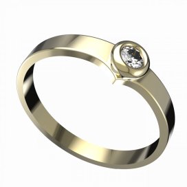 BG zlatý zásnubní prsten 946/550 Žluté zlato - 585 Diamant