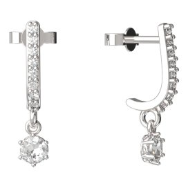 BeKid dětské náušnice 1293 Bílé zlato - 585 Diamant