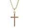 BeKid dětský přívěšek křížek 1165 - Kov: Bílé zlato 585, Kámen: Růžový kubický zirkon