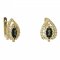 BG earring oval 504-90 - Metal: Silver 925 - rhodium, Stone: Garnet