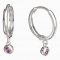 BeKid, Gold kids earrings -101 - Switching on: Screw, Metal: White gold 585, Stone: Pink cubic zircon