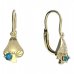 BeKid, Gold kids earrings -1272 - Switching on: Brizura 0-3 roky, Metal: Yellow gold 585, Stone: White cubic zircon