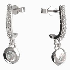 BeKid dětské náušnice 737 Bílé zlato - 585 Diamant