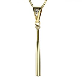 BG zlatý přívěšek Baseballová pálka 1385 Žluté zlato - 585 Diamant