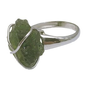 BG prsten přírodní kámen-Vltavín 004