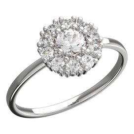 BeKid dětský prsten kytička 851 Bílé zlato - 585 Diamant